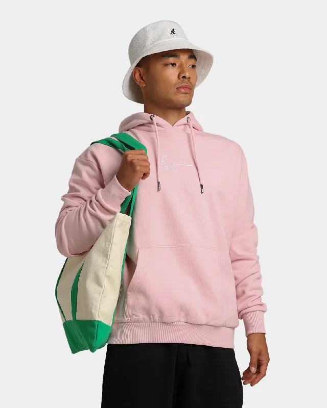Karl Kani Small Signature Hoodie Rose Hoodie with Puffed Sleeves Voluminous Trendy