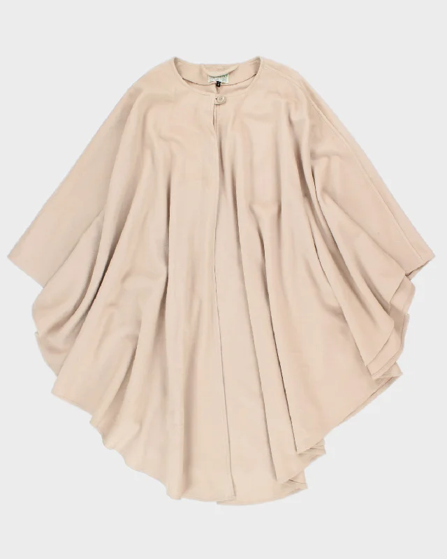 Cashmere and Lams Wool Vintage Cape Shall Outerwear Fur-Lined Aviator Coat