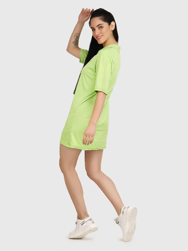 Women's Sweatshirt Dress Hoodie with Reflective Safety Nightwear