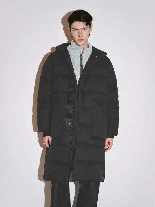 Maxi Padded Down Outerwear Stretchy Active Jacket