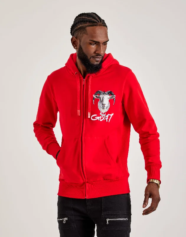 Streetz Iz Watchin Goat Full-Zip Hoodie Hoodie with Pocket Utility Practical