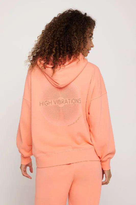 High Vibrations Easy Hoodie Hoodie with Cropped Fit Short Trendy