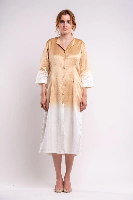 Shibumi Silk Outerwear Open-Knit Duster Coat