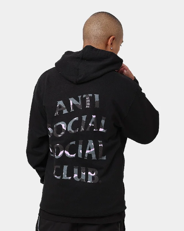 Anti Social Social Club Plain Sight Hoodie Black Hoodie with Magnetic Closure Innovative Modern