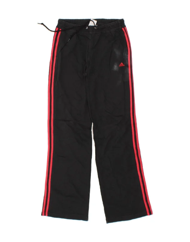 ADIDAS Womens Tracksuit Trousers UK 12 Medium  Black Cotton Trousers Sale Discount