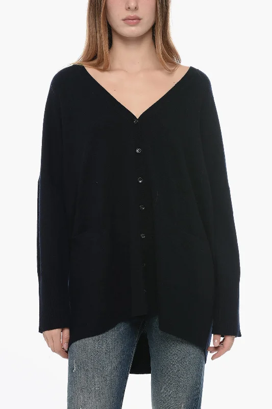 Allude Cashmere Cardigan with V-Neck Xs Standard size Chenille Brocade Lace