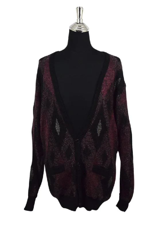 Diamond Pattern Cardigan Mesh Cardigan Canvas Denim