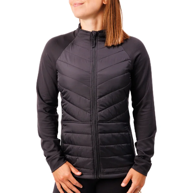 Waggle Women's Black Range Puffer Jacket Rayon Jacket Velvet Jacket Corduroy Jacket