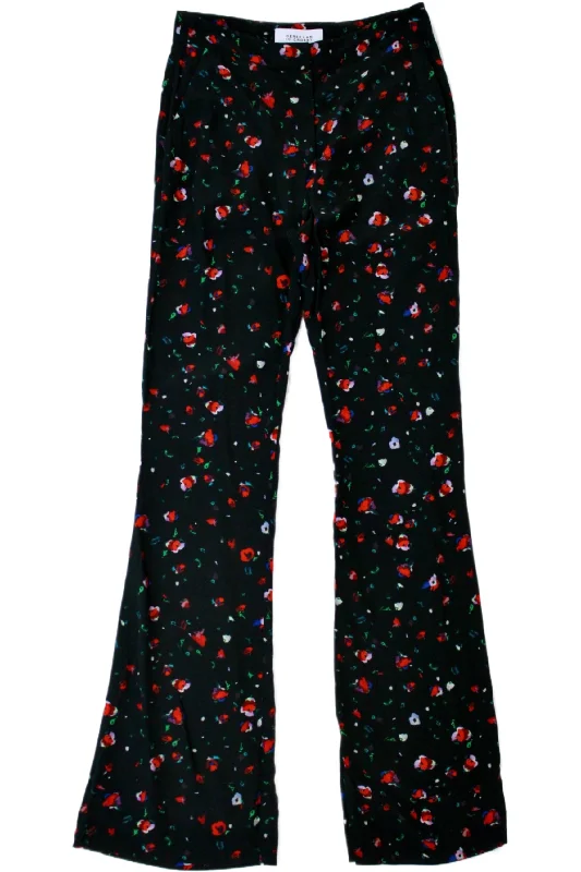Derek Lam 10 Crosby - Floral Silk Pants Comfortable Wide-Leg Pants