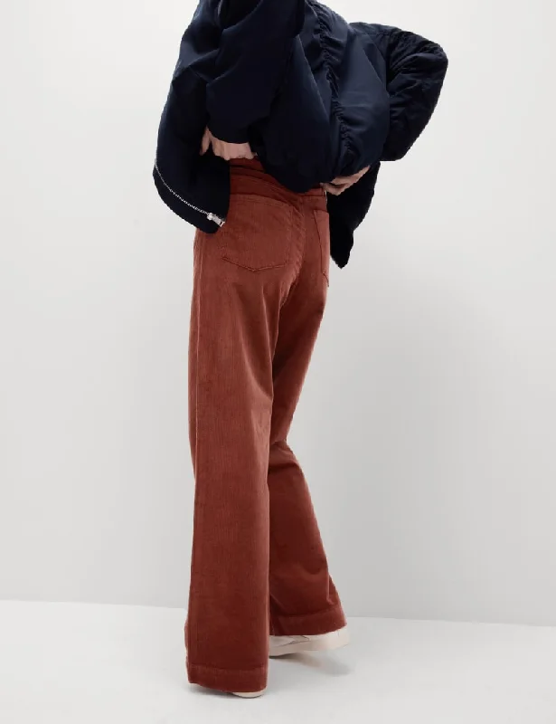 Cord Wide Leg Trousers Trousers cozy comfortable