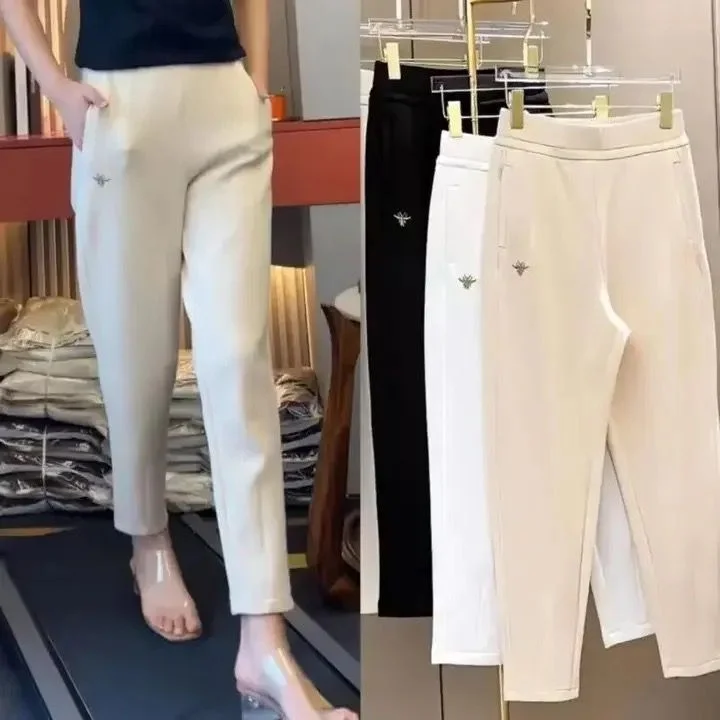 Women high waist trousers L B-108483 Trousers Spring Floral