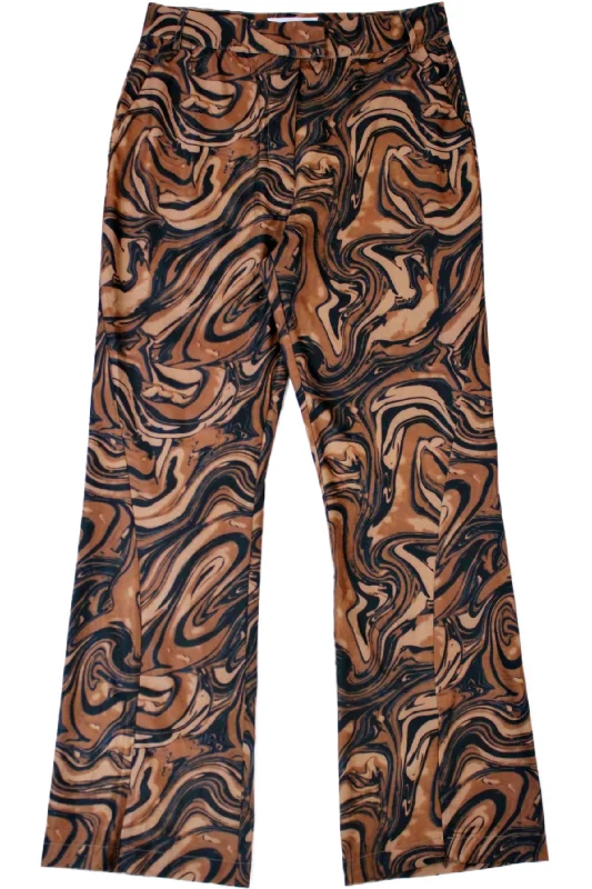 House of Sunny - Swirl Pants Trendy Wide-Leg Pants
