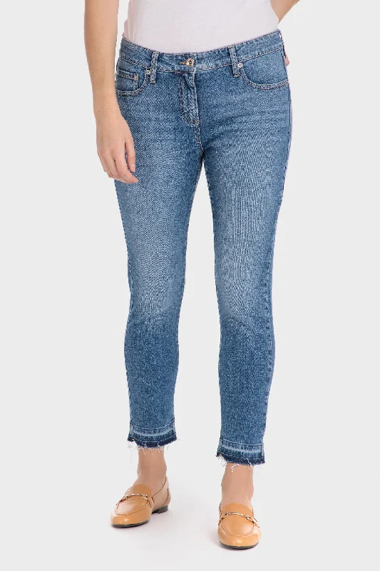 Denim capri trousers Trousers Fall Fleece