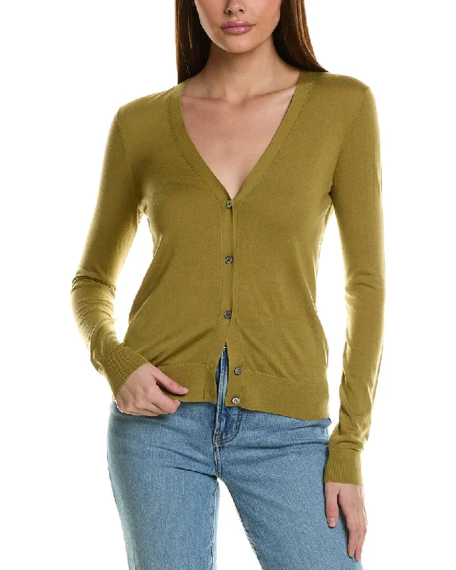 Theory V-Neck Wool-Blend Cardigan Long Cardigan Short Cardigan Medium Cardigan