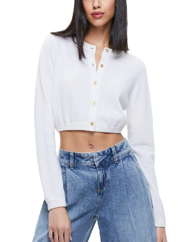 Alice + Olivia Dollie Cashmere Cardigan Lightweight Heavyweight Midweight
