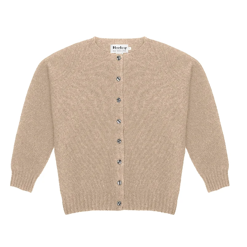 Cardigan Harley Mujer oatmilk Cotton Fabric Linen Fabric Terry Fabric