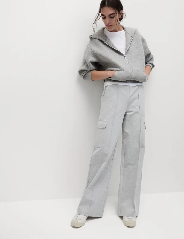 Ponte Utility Wide Leg Trousers Trousers sophisticated sleek