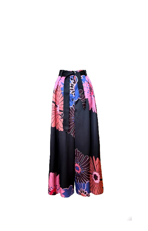 Vilagos Wide Leg Trousers Jumbo Flowers Trousers Palazzo Wide Leg