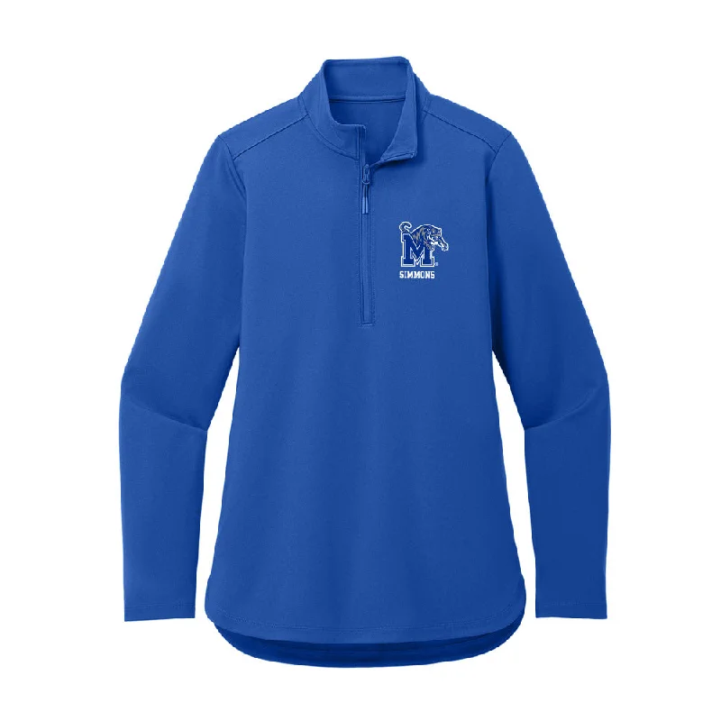 Memphis - NCAA Women's Track & Field : Riley Simmons - Women's Premium Quarter Zip Jacket Tiered Jacket Buttoned Jacket Zippered Jacket Memphis - NCAA Women's Track & Field : Riley Simmons - Women's Premium Quarter Zip Jacket Tiered Jacket Buttoned Jacket Zippered Jacket
