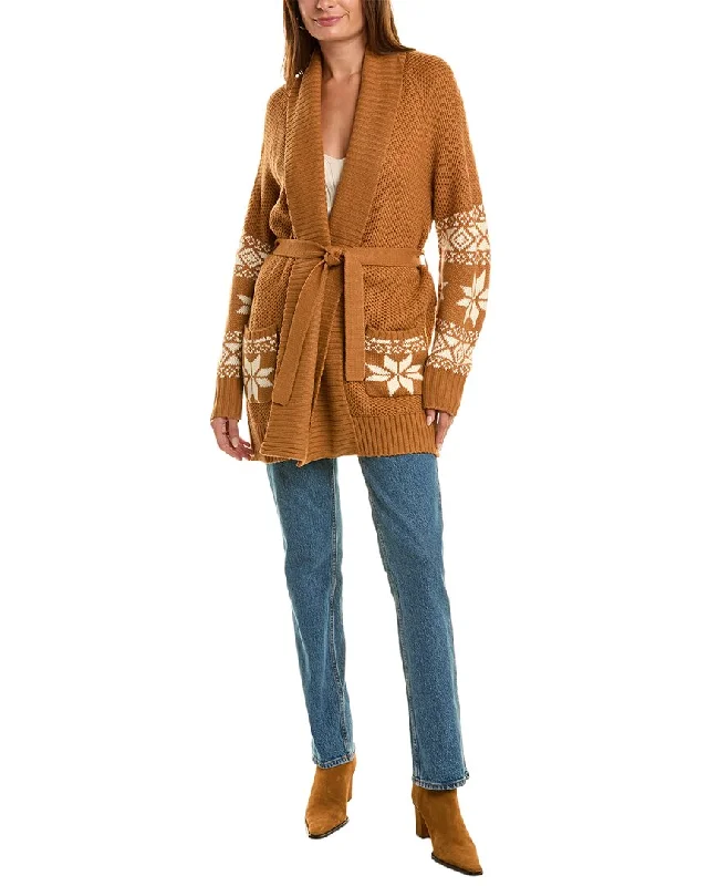 525 America Southwestern Cardigan Houndstooth Herringbone Solid