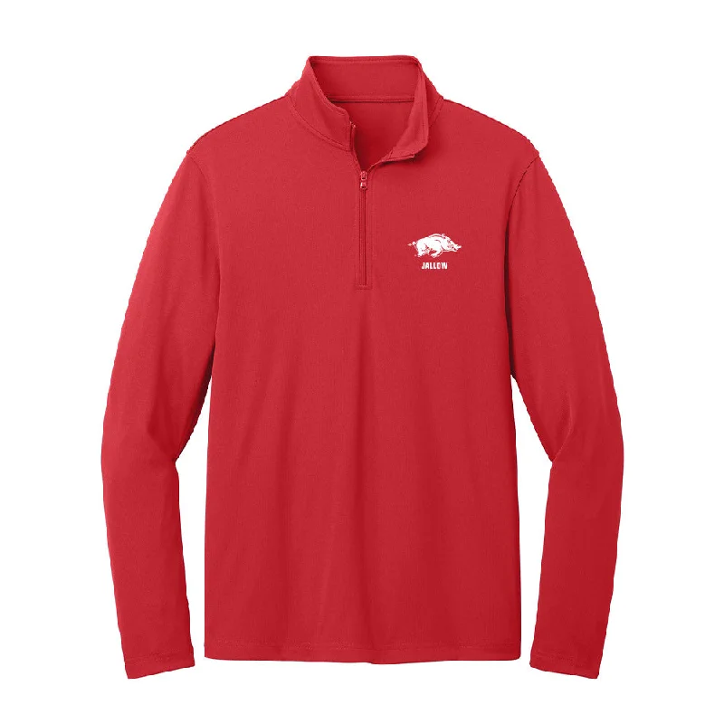 Arkansas - NCAA Women's Track & Field : Sanu Jallow - Lightweight Quarter Zip Jacket Appliqued Jacket Beaded Jacket Sequined Jacket Arkansas - NCAA Women's Track & Field : Sanu Jallow - Lightweight Quarter Zip Jacket Appliqued Jacket Beaded Jacket Sequined Jacket