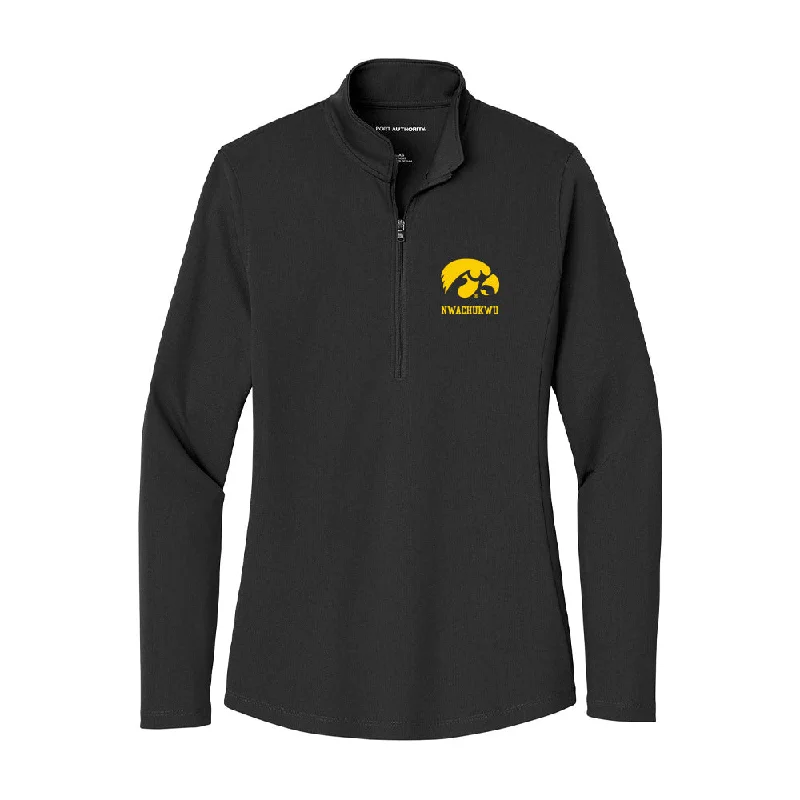 Iowa - NCAA Women's Track & Field : Chioma Nwachukwu - Women's Lightweight Quarter Zip Jacket Wool Jacket Cashmere Jacket Tweed Jacket Iowa - NCAA Women's Track & Field : Chioma Nwachukwu - Women's Lightweight Quarter Zip Jacket Wool Jacket Cashmere Jacket Tweed Jacket
