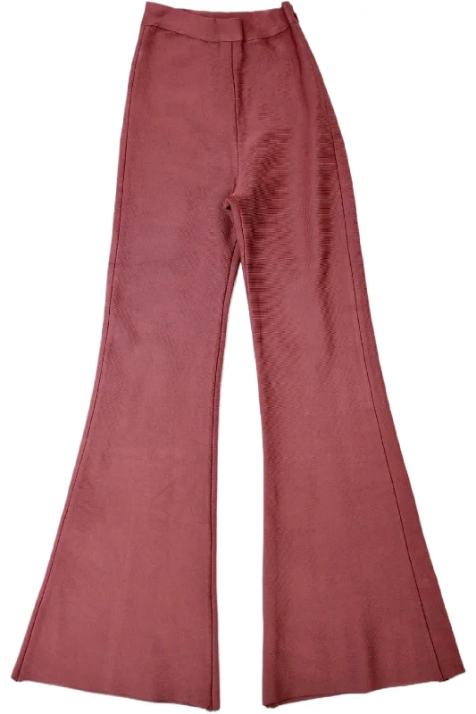 House of CB - Shiny Knit Pants Trendy Printed Pants