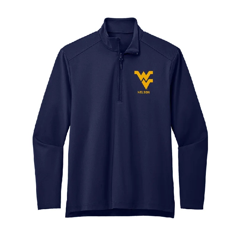 West Virginia - NCAA Women's Track & Field : Mae Nelson - Premium Quarter Zip Jacket Mesh Jacket Canvas Jacket Denim Jacket