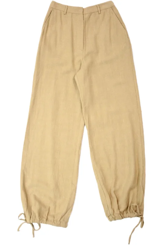 L'Academie - Linen Blend Pants Comfy Athletic Pants