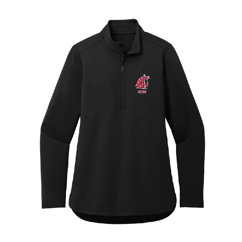 WSU - NCAA Women's Track & Field : Nana Gyedu - Women's Premium Quarter Zip Jacket Zippered Jacket Buttoned Jacket Snapped Jacket WSU - NCAA Women's Track & Field : Nana Gyedu - Women's Premium Quarter Zip Jacket Zippered Jacket Buttoned Jacket Snapped Jacket