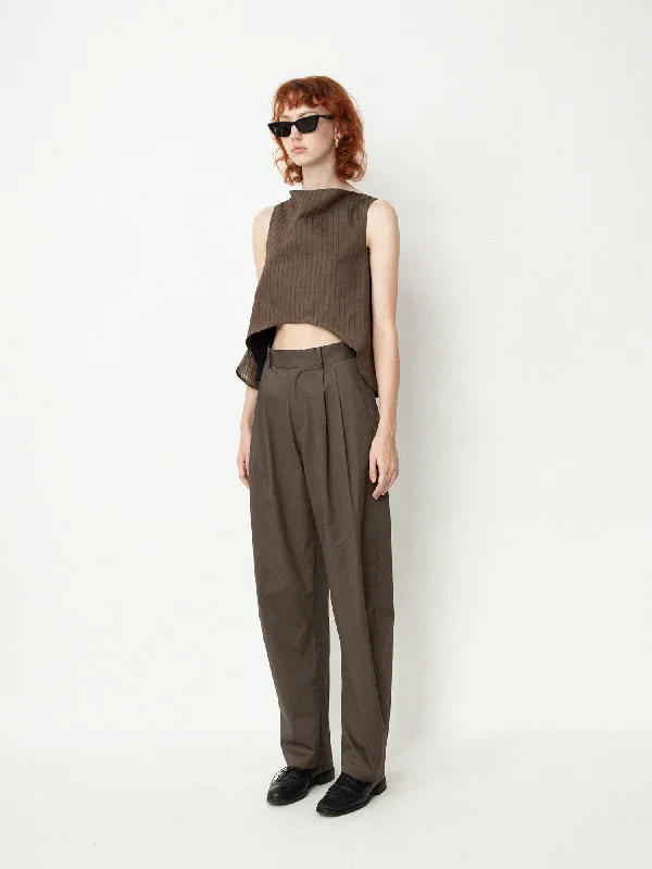 Wood-Irregular Wide Trousers Trousers Lace Delicate