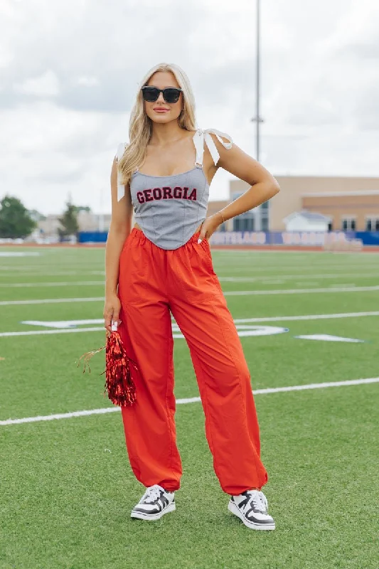 Game On Red Parachute Pants - FINAL SALE Cozy Jogger Leggings
