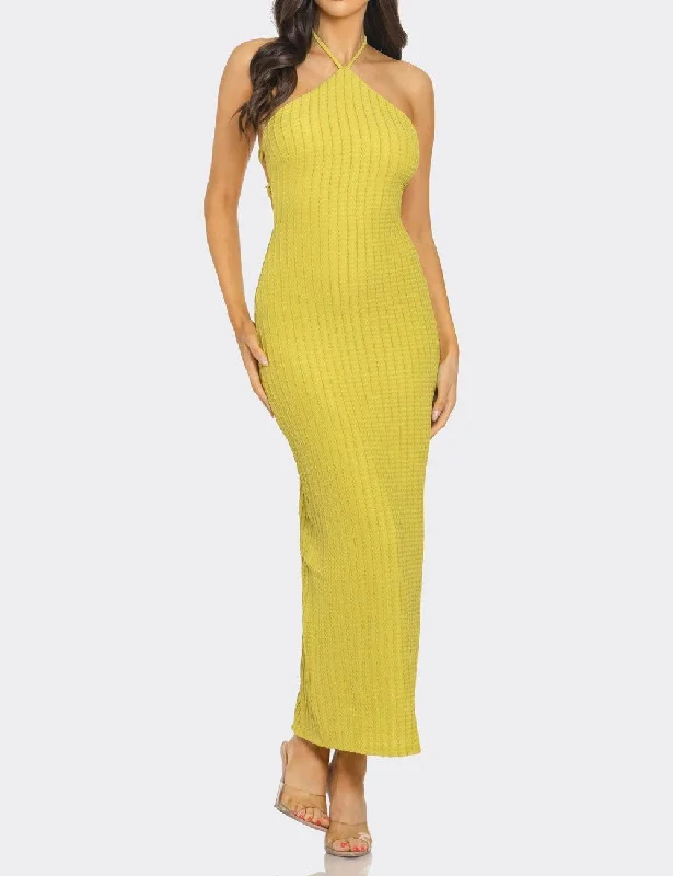 Women's Diamond Shape Halter Dress - VESVMD10039