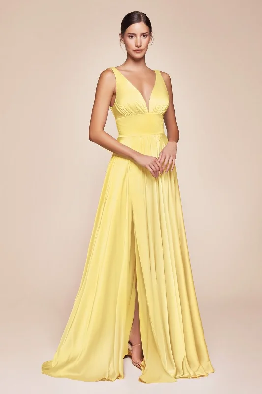 Cinderella Divine 7469 A Line Prom Long Formal Dress