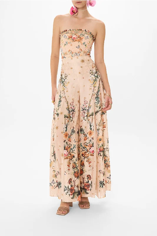 BANDEEU BODYSUIT WITH FRILL ROSE GARDEN REVOLUTION Fashionable Cross-Back Bodysuit