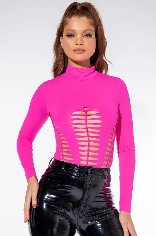 CALL ME BEEP ME CUT OUT BODYSUIT Comfortable Spaghetti Strap Bodysuit