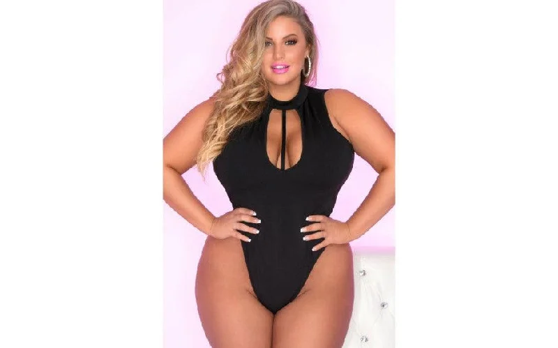 Taking Risks Choker Bodysuit Trendy Lace-Up Bodysuit