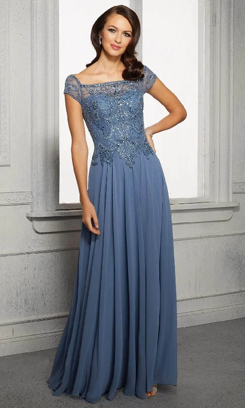 MGNY By Mori Lee - 72419 Illusion Square A-Line Evening Dress Tunics Sophisticated sleek MGNY By Mori Lee - 72419 Illusion Square A-Line Evening Dress Tunics Sophisticated sleek
