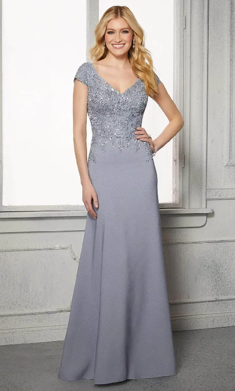 MGNY By Mori Lee - 72421 Cap Sleeves A-Line Evening Dress Tunics Fashionable trendy