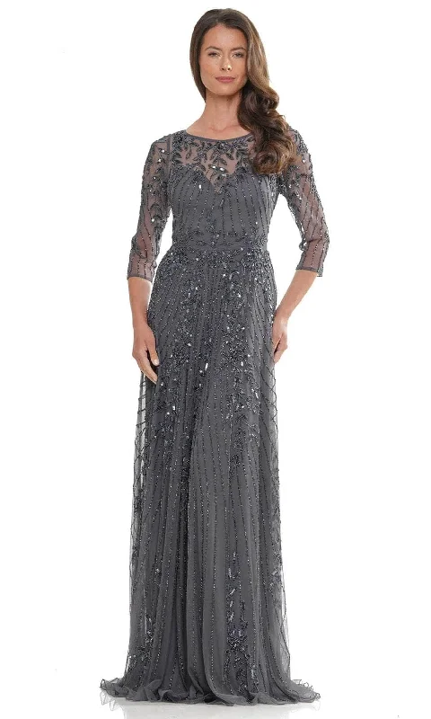 Marsoni by Colors MV1283 - Sheer Quarter Sleeve Embellished Evening Dress Tunics Leisure comfortable Marsoni by Colors MV1283 - Sheer Quarter Sleeve Embellished Evening Dress Tunics Leisure comfortable