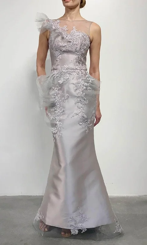 Terani Couture 2021E2877 - Sleeveless Embroidered Evening Dress Lace Sexy Club