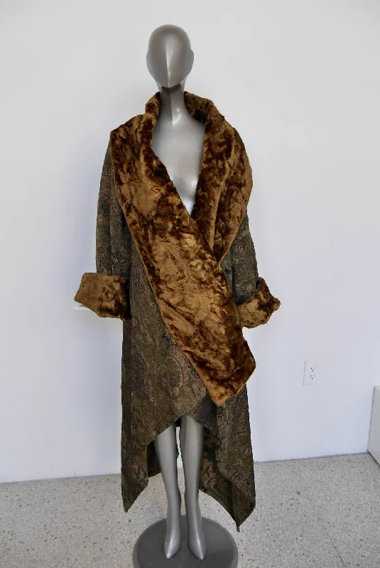 Fabulous 1920s inspired drop waist opera coat brocade crushed velvet. Classic Trench Coat Fabulous 1920s inspired drop waist opera coat brocade crushed velvet. Classic Trench Coat