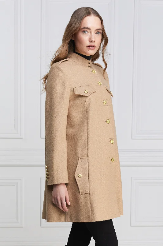 Highbury Cape Coat (Camel) Double-Breasted Trench