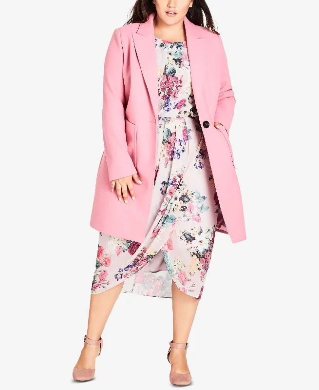 City Chic Trendy Plus Size Sweet Romance Coat Cozy Knitted Poncho