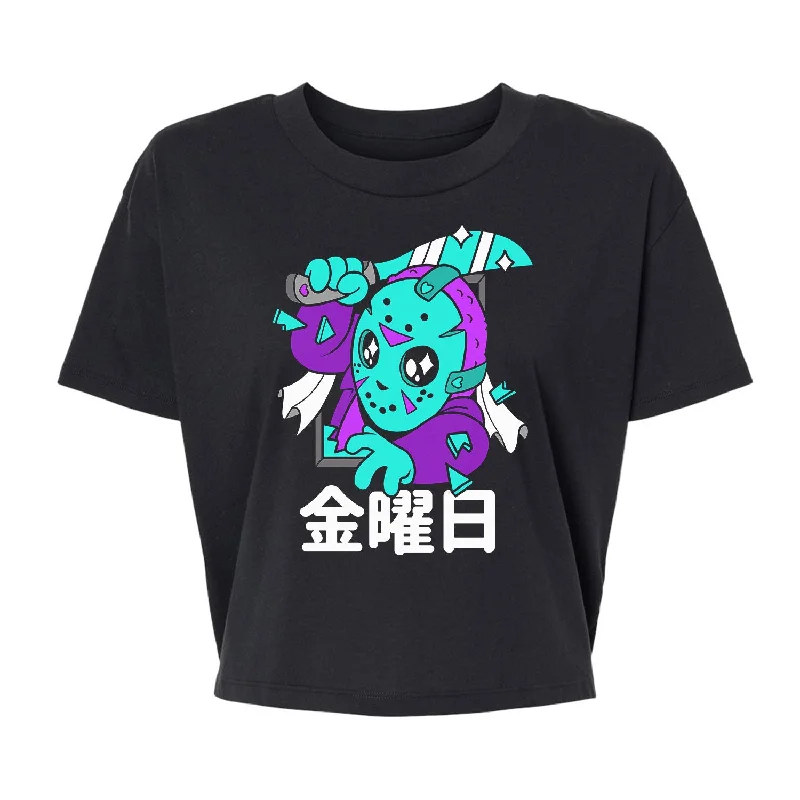 Camp Killer NES - Alternative Women's Crop Tee Graphic Embroidered Appliqued