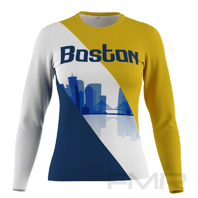 FMR Women's Boston Long Sleeve Running Shirt Real Fur Shearling Chenille