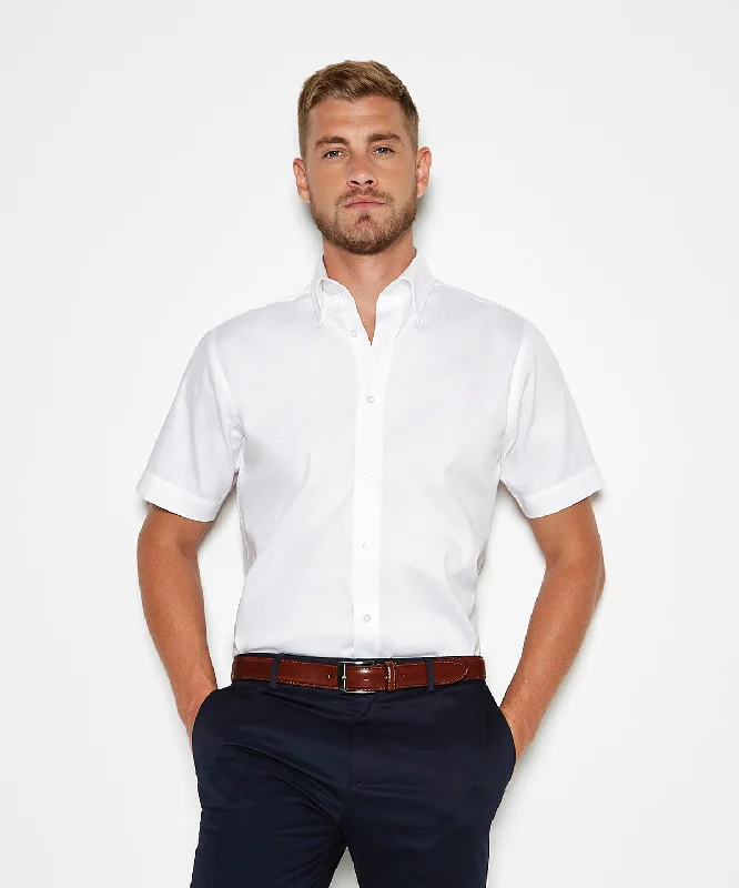 Light Blue* - Premium Oxford shirt short-sleeved (tailored fit) Rayon Velvet Corduroy