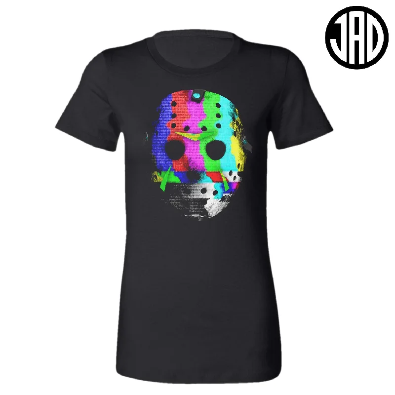 Mask Static - Women's Tee Hooded Caped Shawl Collar