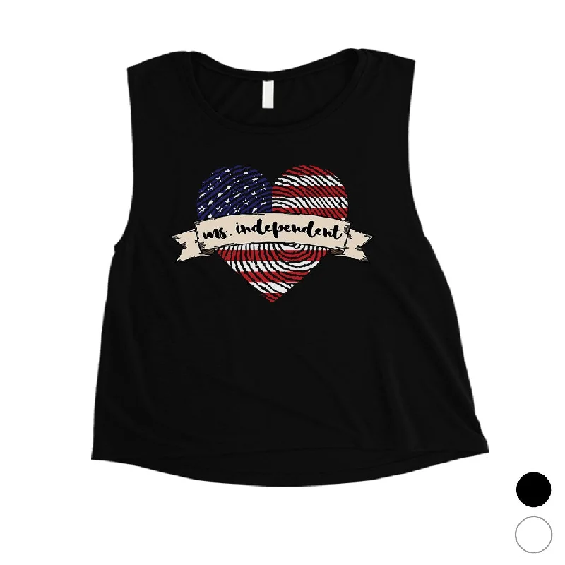 Miss Independent Womens Workout Crop Tee Cute 4th Of July Shirt Mesh Blend Leather Blend Suede Blend Miss Independent Womens Workout Crop Tee Cute 4th Of July Shirt Mesh Blend Leather Blend Suede Blend