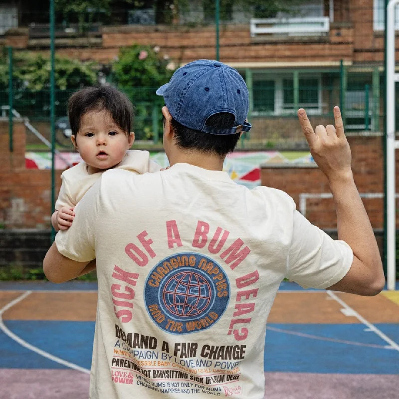 Parenting Not Babysitting Raw Cotton T-shirt Basic T-Shirt Crew Neck Short Sleeve